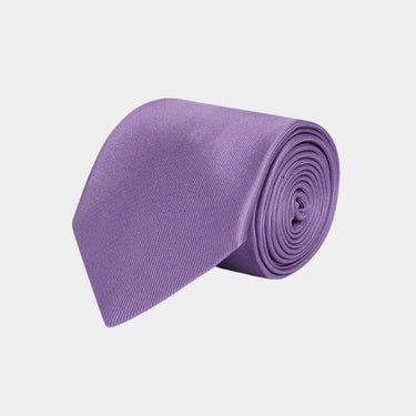 Plain Lilac Printed Silk Tie