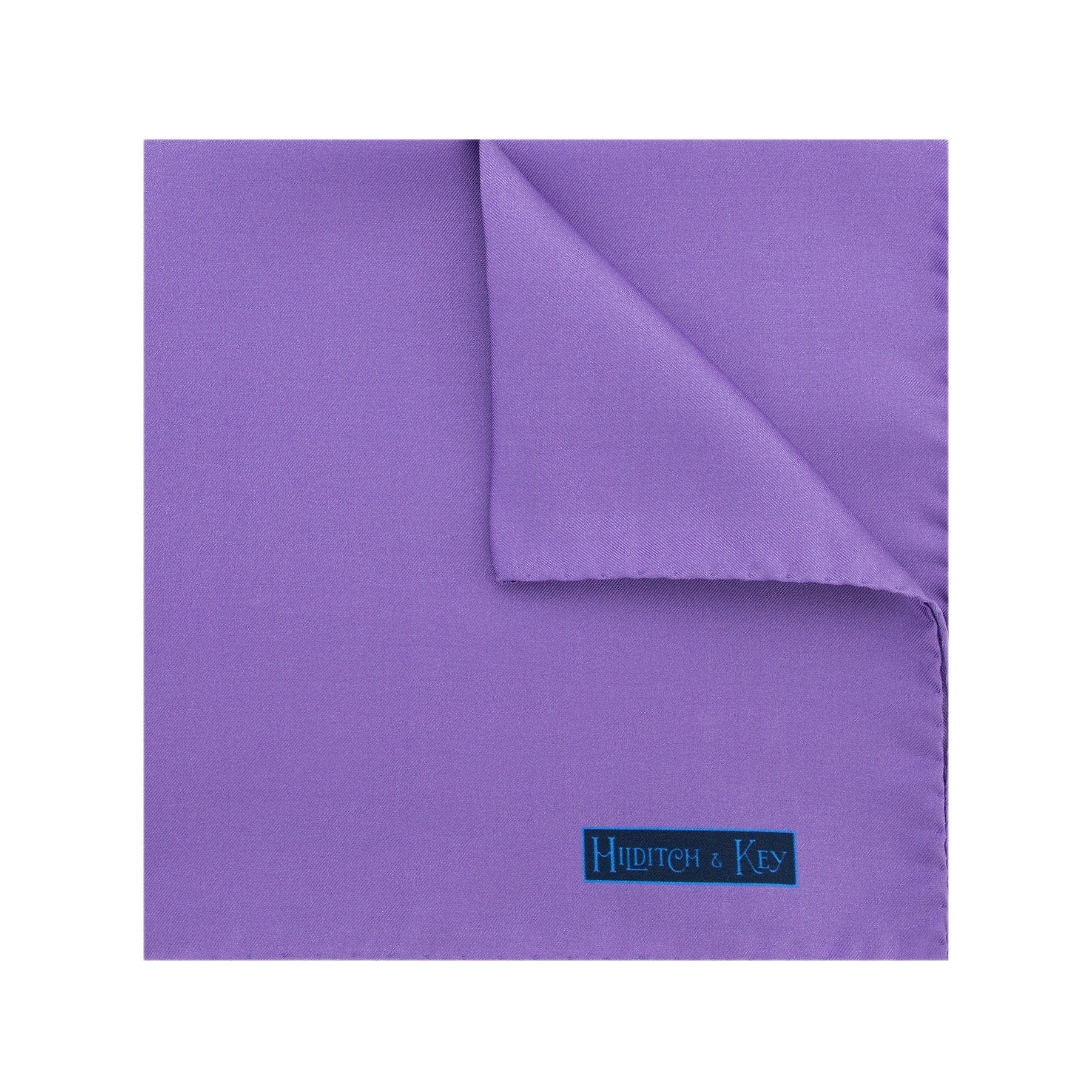 Plain Lilac Silk Handkerchief