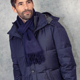 Plain Navy 100% Cashmere Scarf