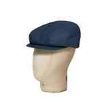 Plain Navy Waxed Cotton Gatsby Cap