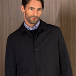 Plain Navy With Blue Trim Polyester Raincoat