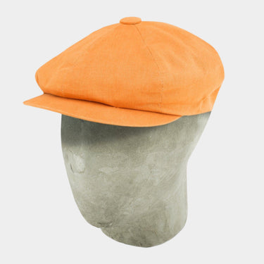 Plain Orange Cotton Gatsby Cap