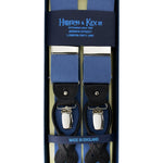 Plain Petrol Blue Pure Wool Boxcloth Braces