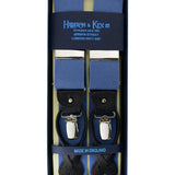Plain Petrol Blue Pure Wool Boxcloth Braces