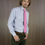 Plain Pink Printed Silk Tie