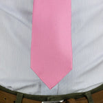 Plain Pink Printed Silk Tie