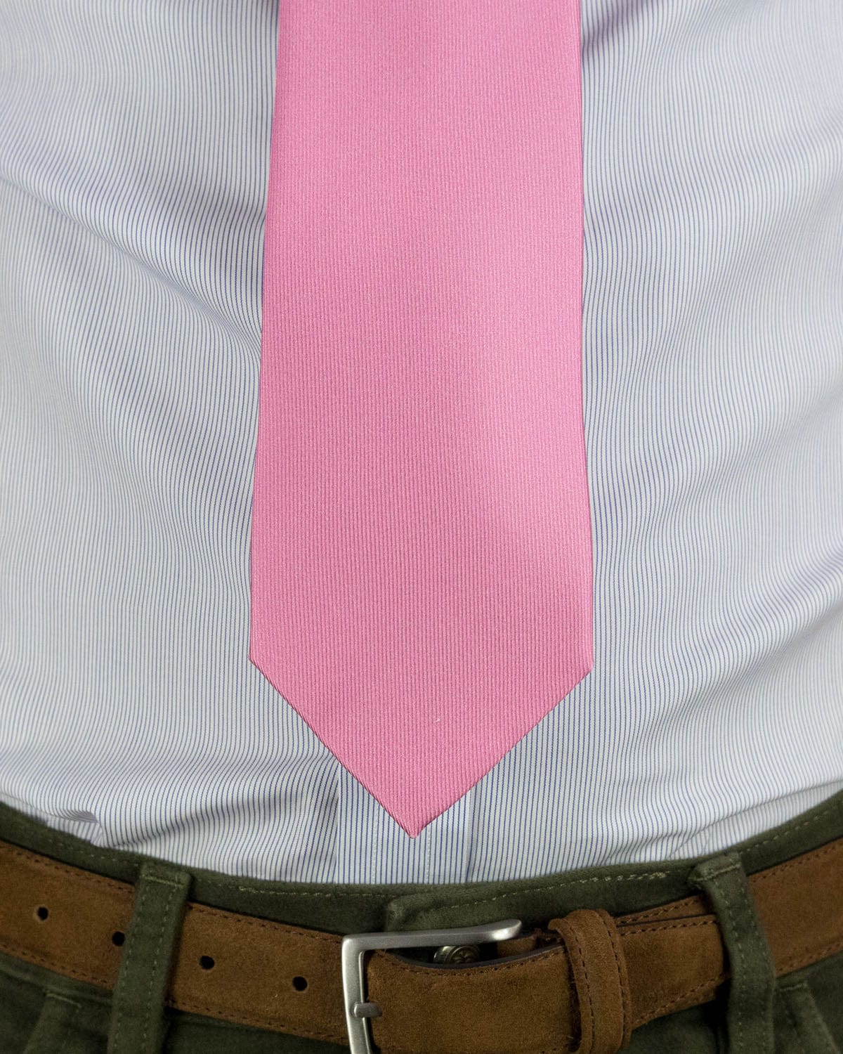 Plain Pink Printed Silk Tie
