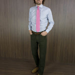 Plain Pink Printed Silk Tie