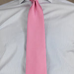Plain Pink Printed Silk Tie
