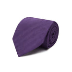 Plain Purple Herringbone Woven Silk Tie