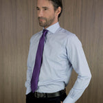 Plain Purple Printed Silk Tie