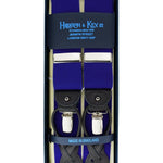 Plain Purple Pure Wool Boxcloth Braces