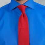 Plain Red Knitted Silk Tie