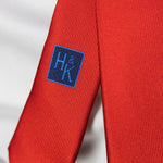 Plain Red Printed Silk Tie