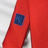 Plain Red Printed Silk Tie