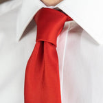 Plain Red Printed Silk Tie