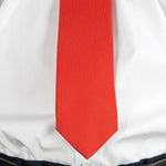 Plain Red Printed Silk Tie