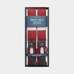 Plain Red Pure Wool Boxcloth Braces
