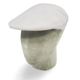 Plain White Linen Flat Cap