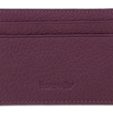 Purple Calf Leather Double Sided Card Holder