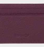Purple Calf Leather Double Sided Card Holder