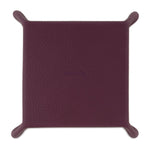 Purple Calf Leather with Dark Green Suede Travel Tray