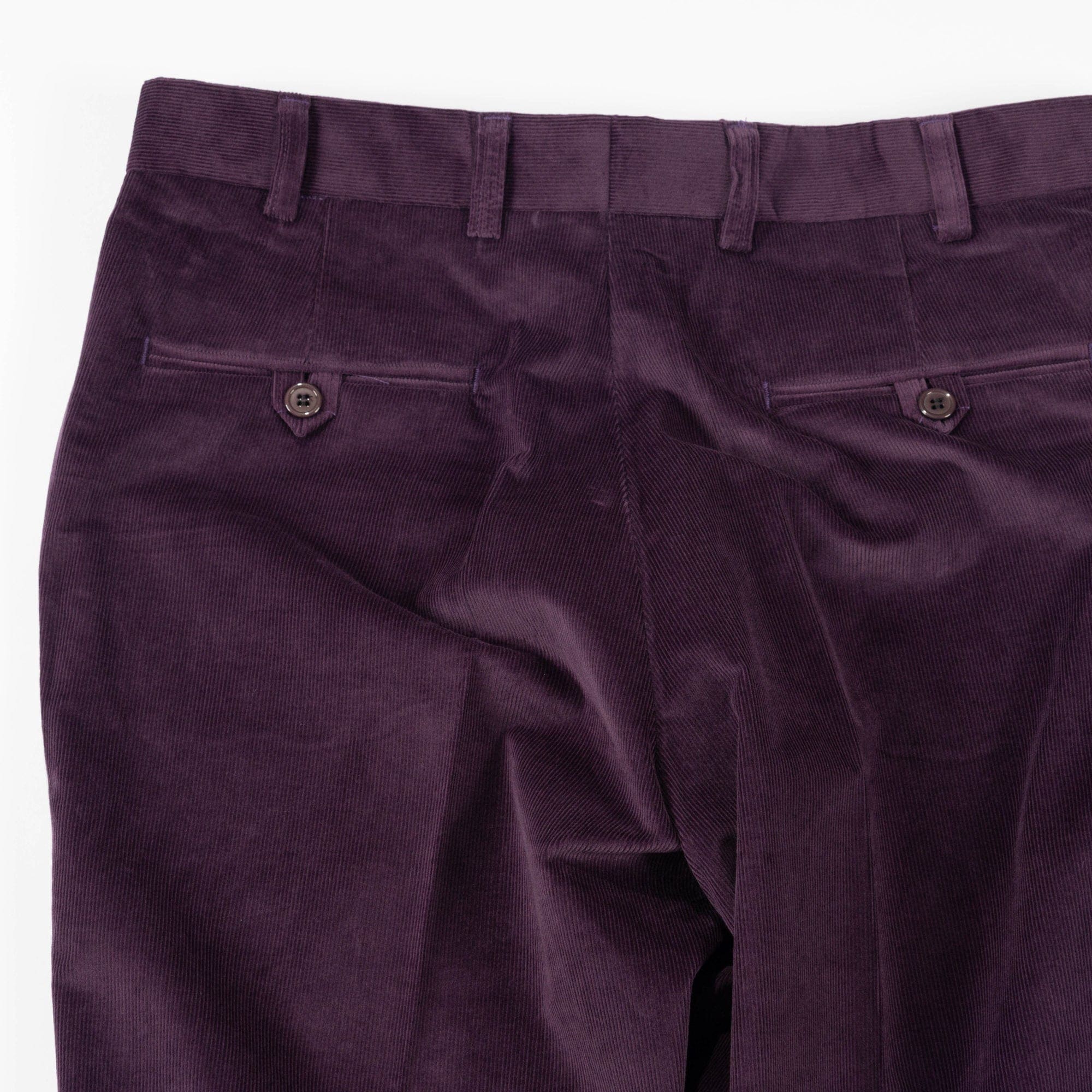 Purple Cotton Corduroy Trousers