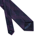 Purple Woven Silk Tie with Large Purple Check