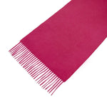 Raspberry 100% Cashmere Scarf With Embroidary