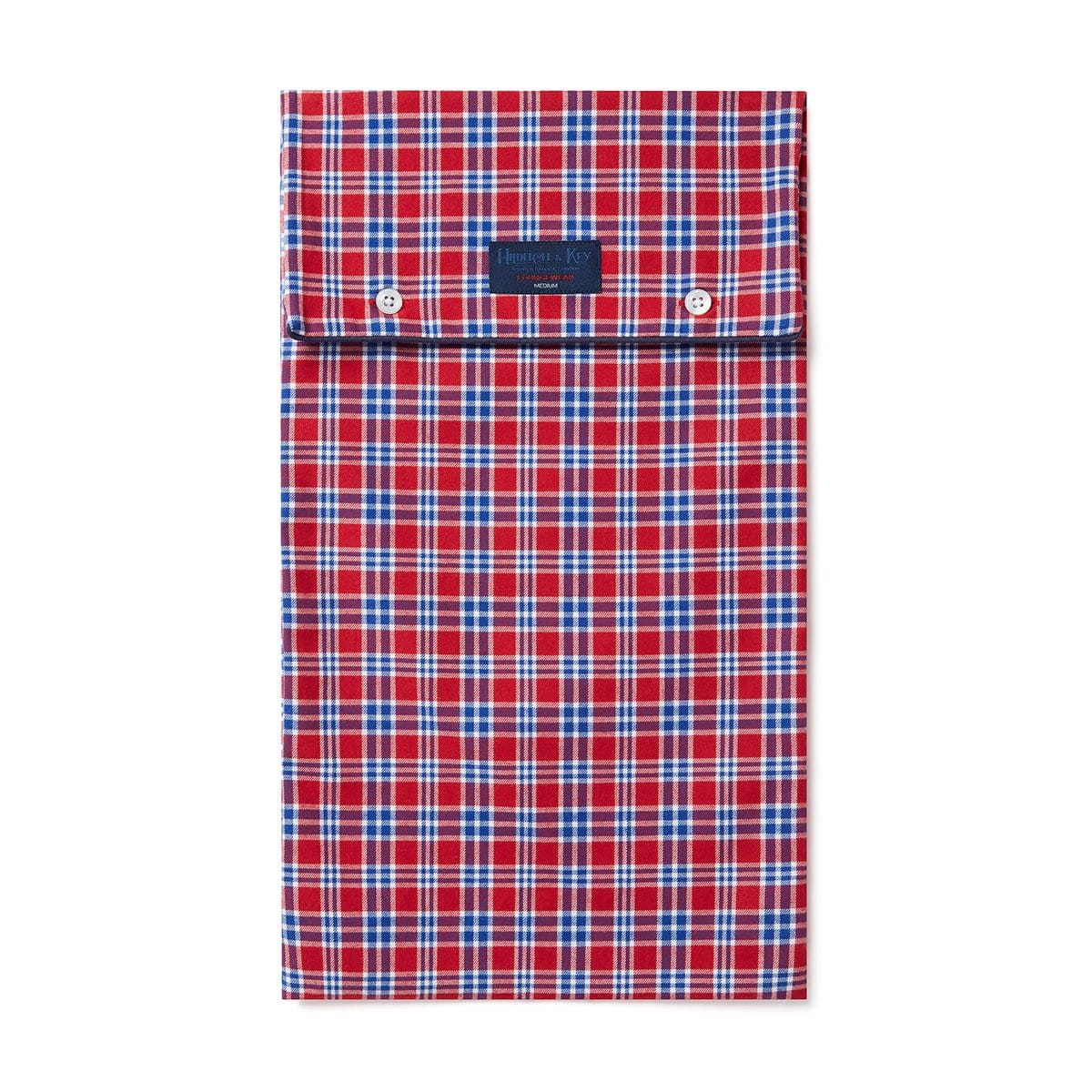 Red Blue White Checked Brushed Cotton Pyjama Bottoms Hilditch Key