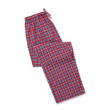 Red, Blue & White Checked Brushed Cotton Loungewear Bottoms