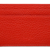 Red Calf Leather Double Sided Card Holder