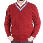 Red Cashmere Cricket Sweater