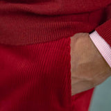Red Cotton Corduroy Trousers
