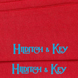Red Cotton Socks with Contrast Heel & Toe