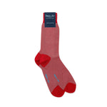 Red & White Pin Dot Cotton Short Socks