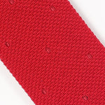 Red With Red Spots Knitted Cotton Tie