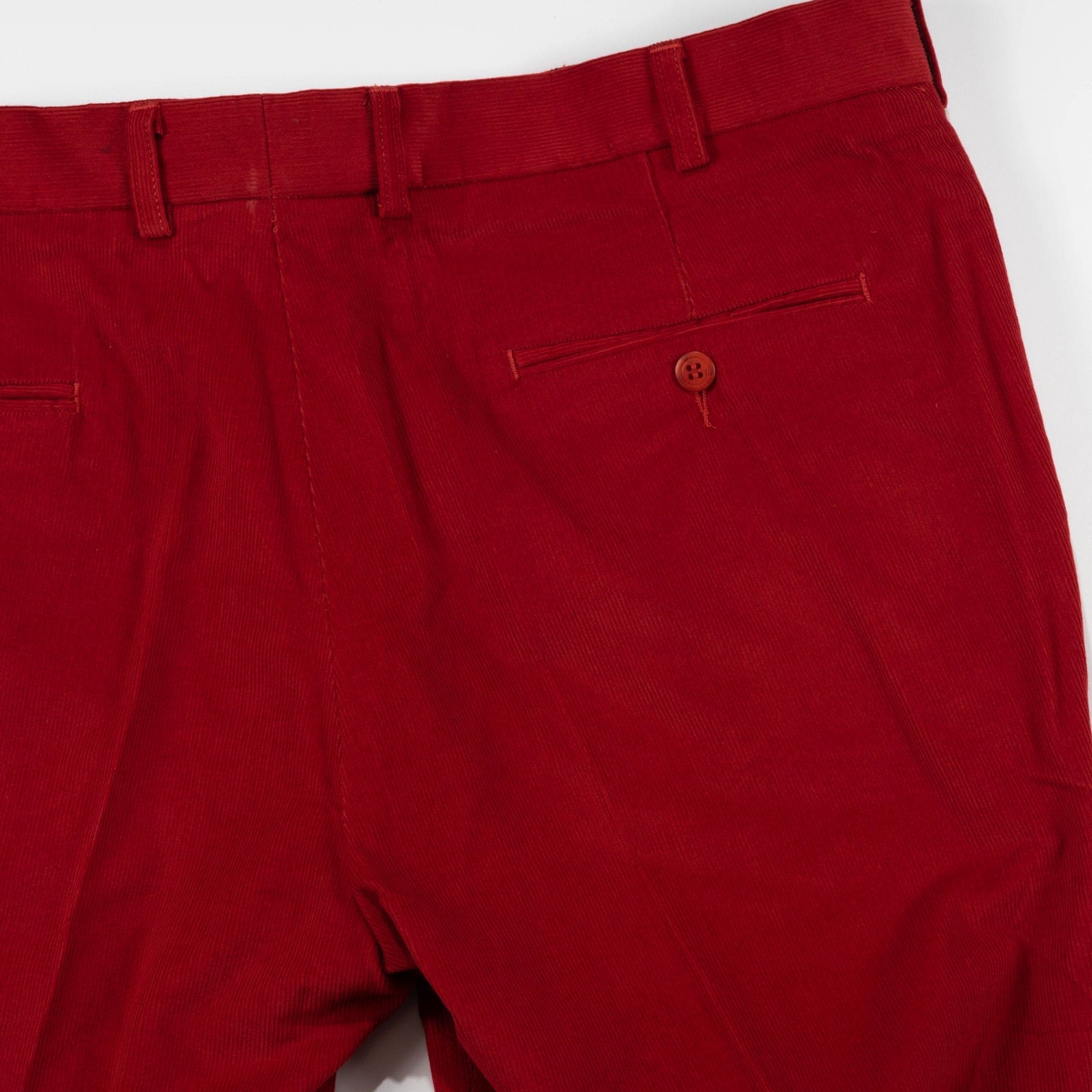 Rich Red Cotton Corduroy Trousers