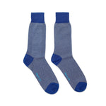 Royal Blue & White Pin Dot Cotton Short Socks