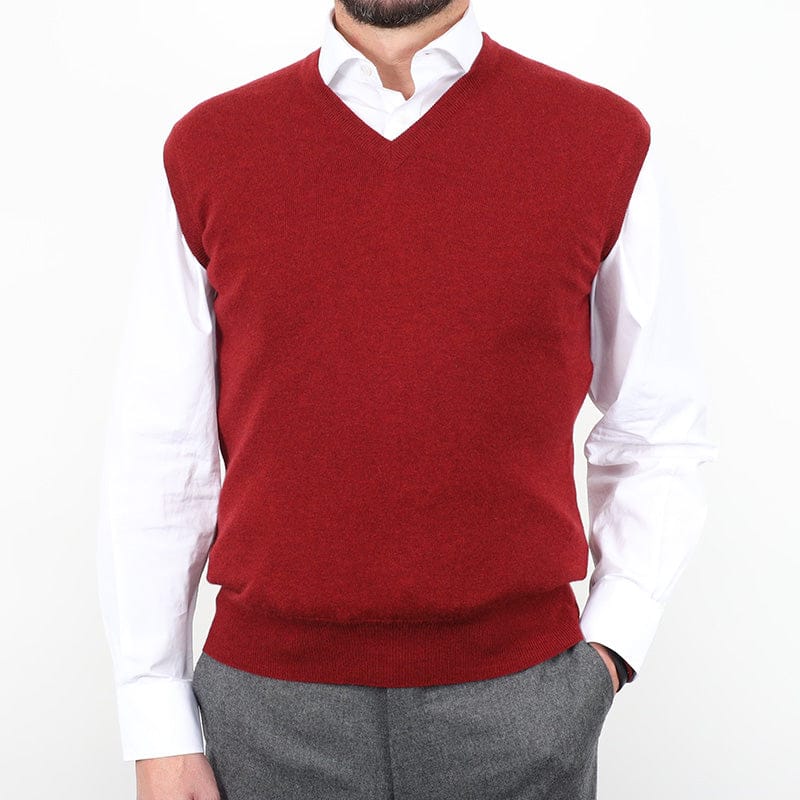Russet Red Cashmere Vest
