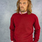 Russet Red Crew Neck 100% Cashmere Sweater