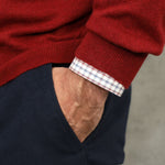Russet Red Zip Neck 100% Cashmere Sweater