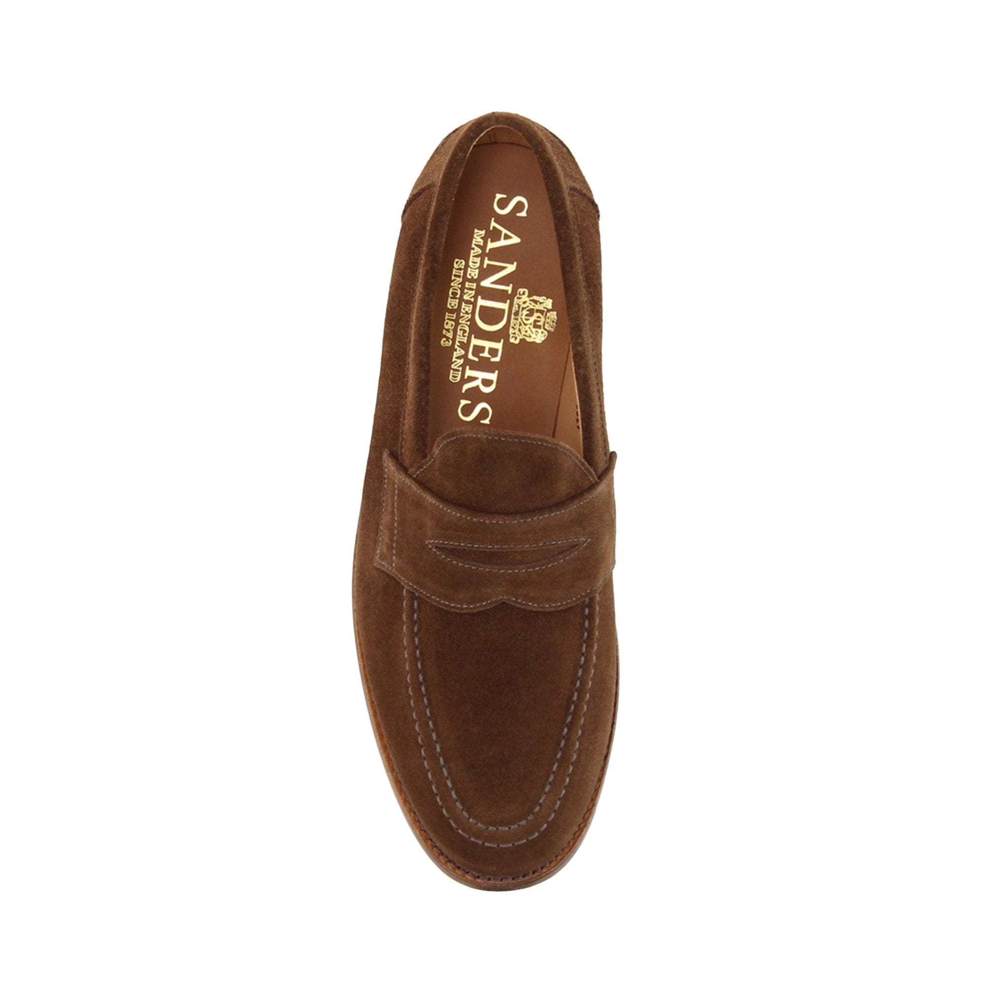 Sanders Aldwych Polo Snuff Suede Penny Loafer