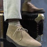 Sanders Hi Top Dirty Buck Suede Chukka Boot