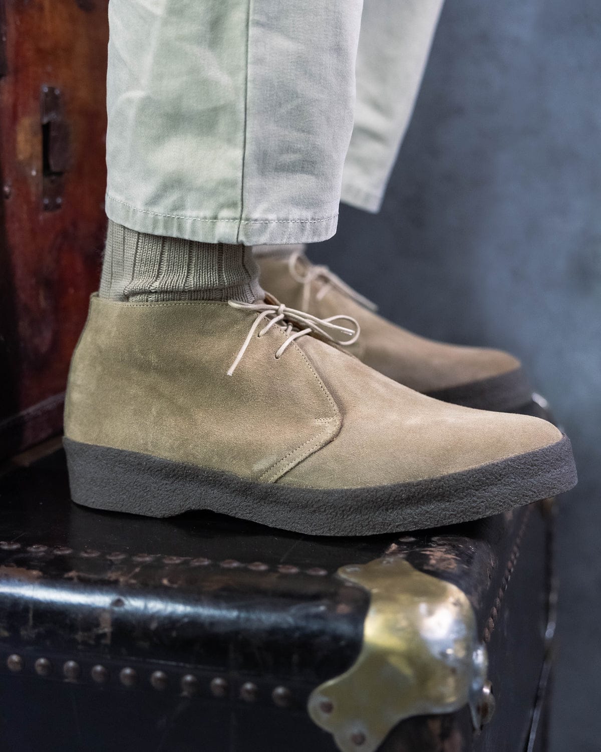 Sanders Hi Top Dirty Buck Suede Chukka Boot