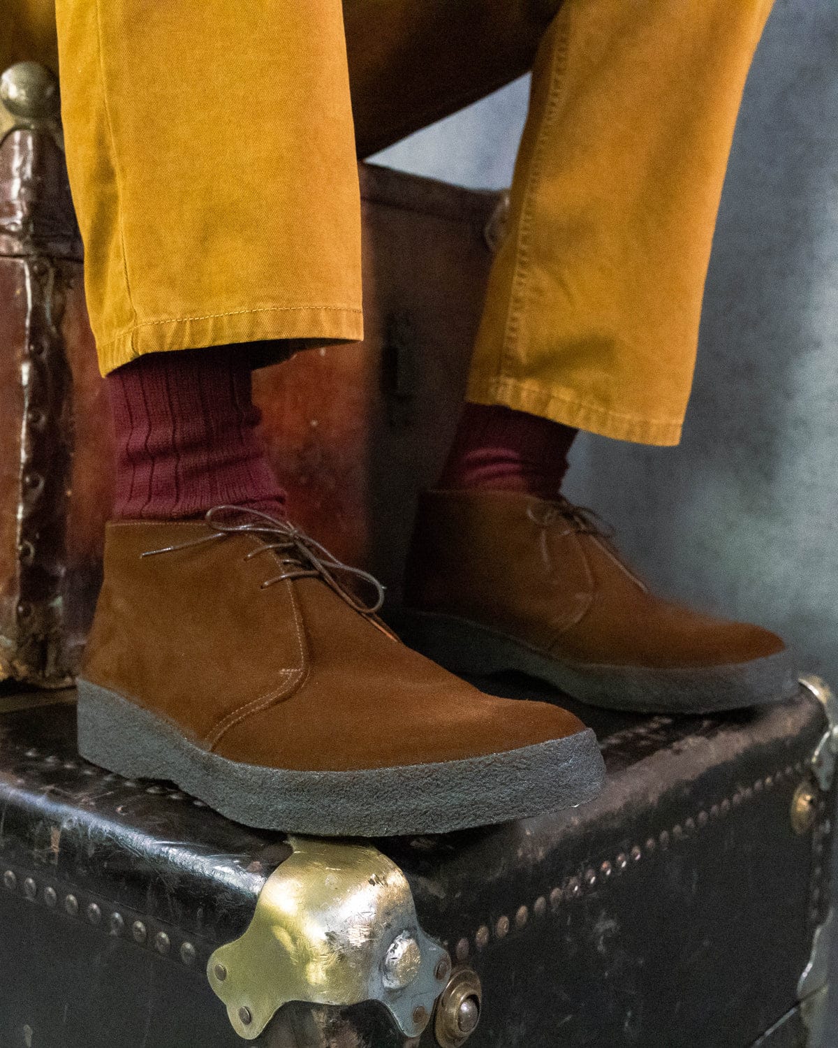 Sanders Hi Top Polo Snuff Suede Chukka Boot