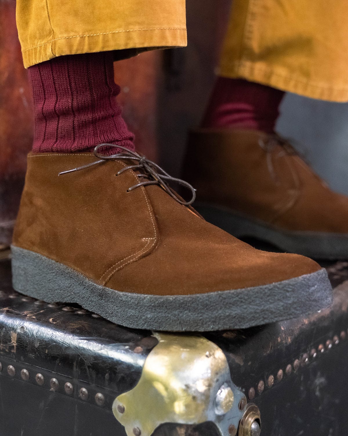 Sanders Hi Top Polo Snuff Suede Chukka Boot