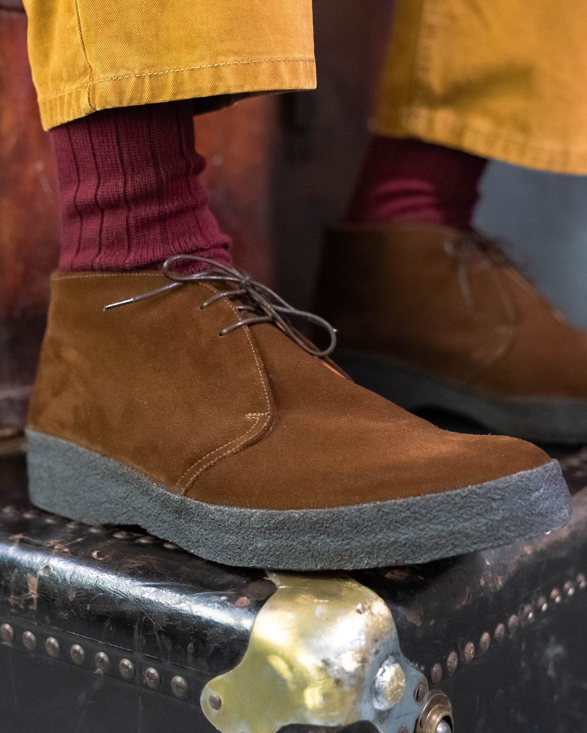 Sanders Hi Top Polo Snuff Suede Chukka Boot