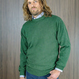 Serpentine Green Crew Neck 100% Cashmere Sweater