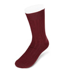 Short Deep Red Heavy Sports Wool Socks